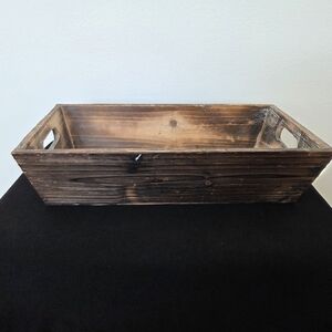 Handcrafted Wooden Bath Vanity Tray - Brown